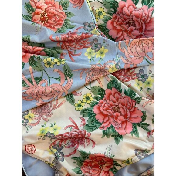 We are Hah Floral Wrap One Piece Swimsuit Size S - Picture 6 of 8